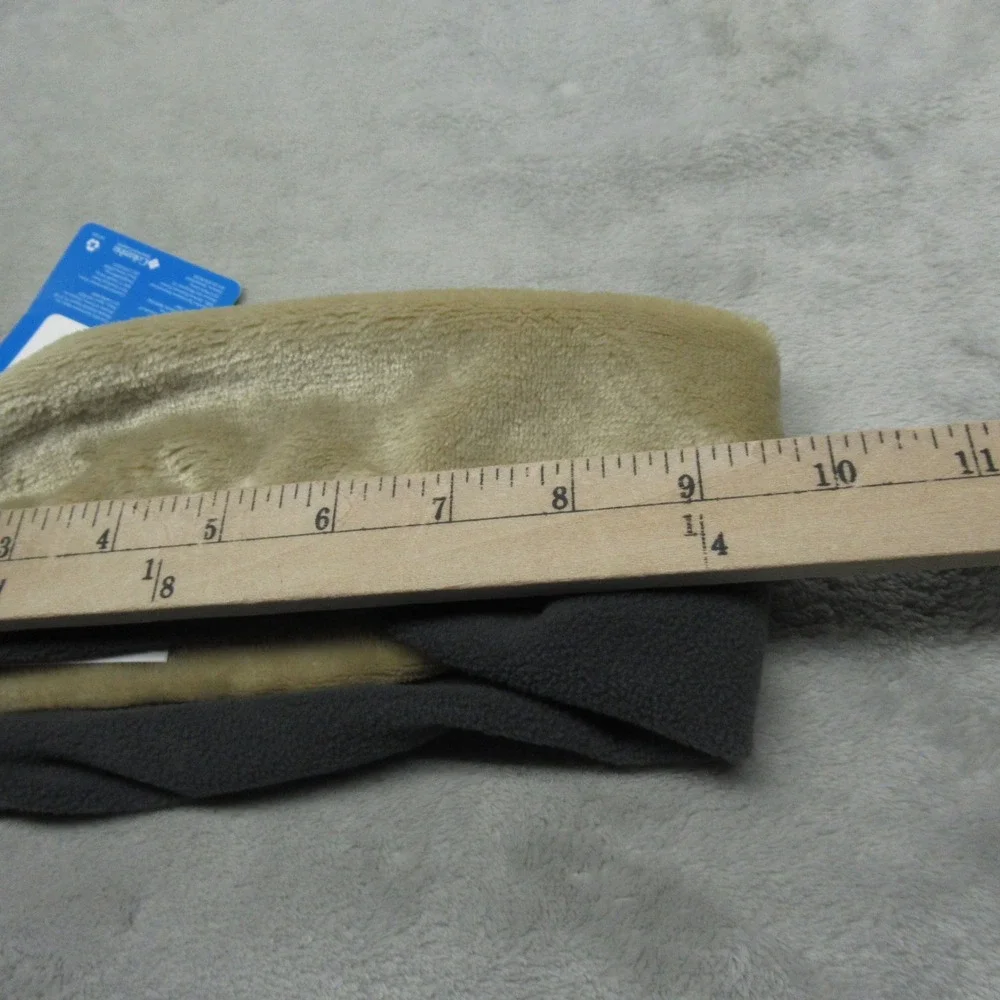 Columbia Fire Side Plush Headband Womens‎ S/M Gray Tan Fleece Ear Warmer